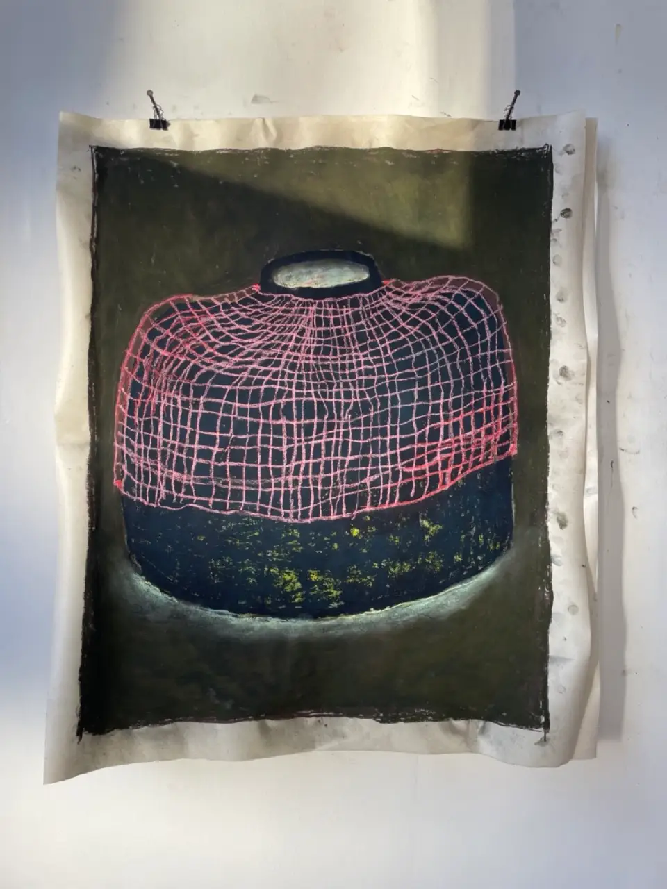 Crinoline 2, Christophe Boulanger, Pastel sur papier Kozo