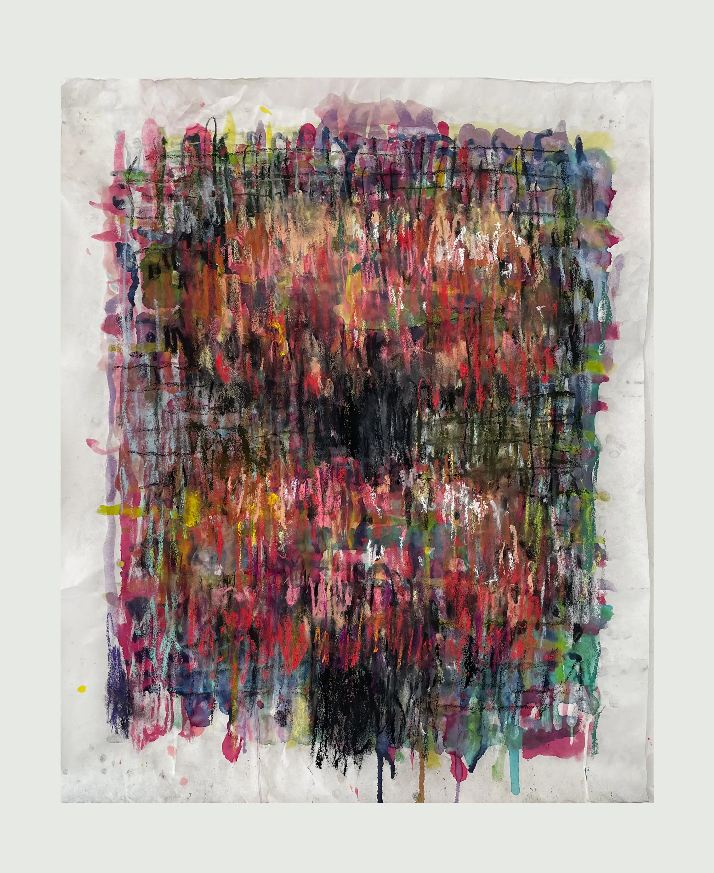Crinoline 5, Christophe Boulanger, Pastel sur papier Kozo