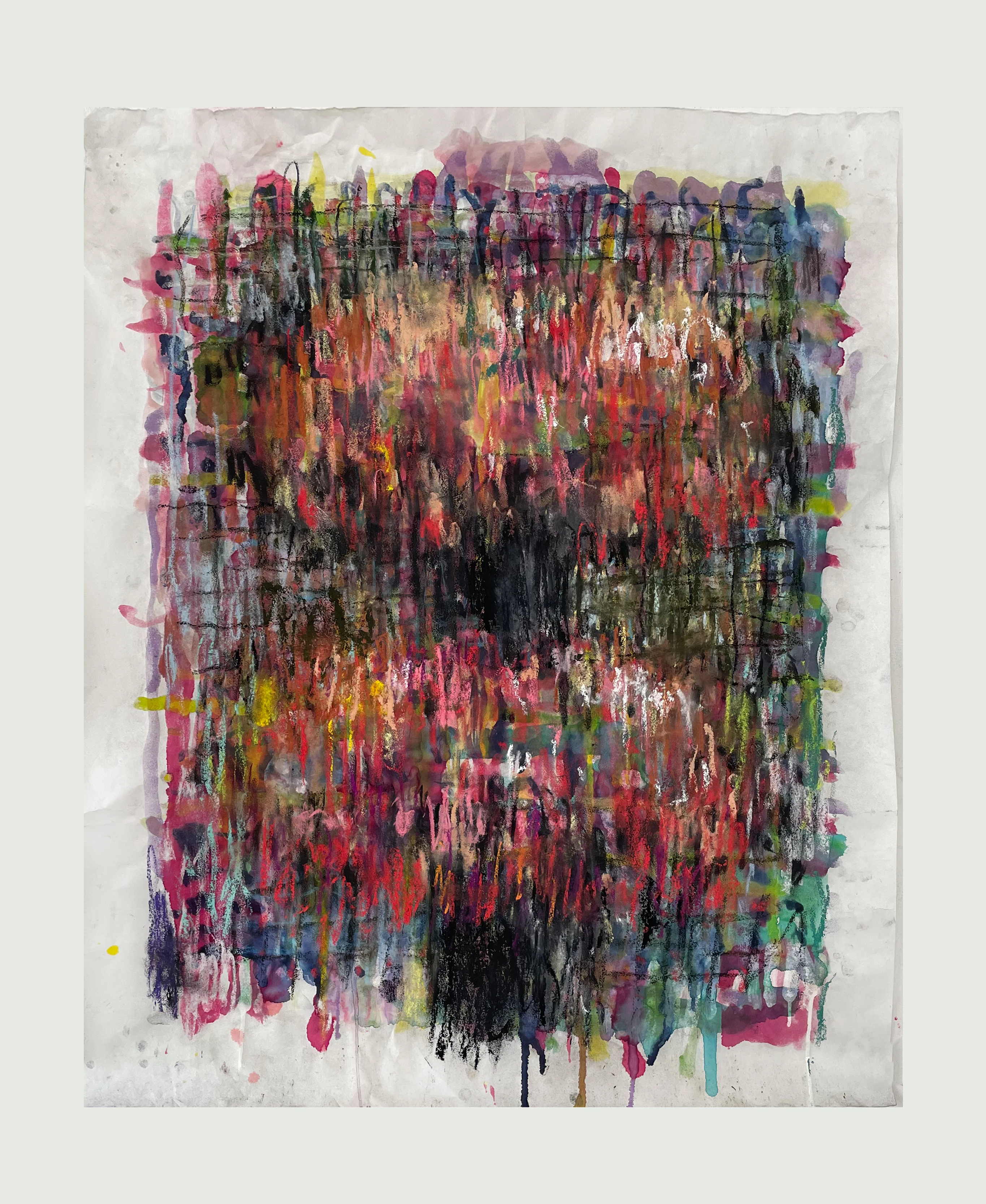 Crinoline 5, Christophe Boulanger, Pastel sur papier Kozo