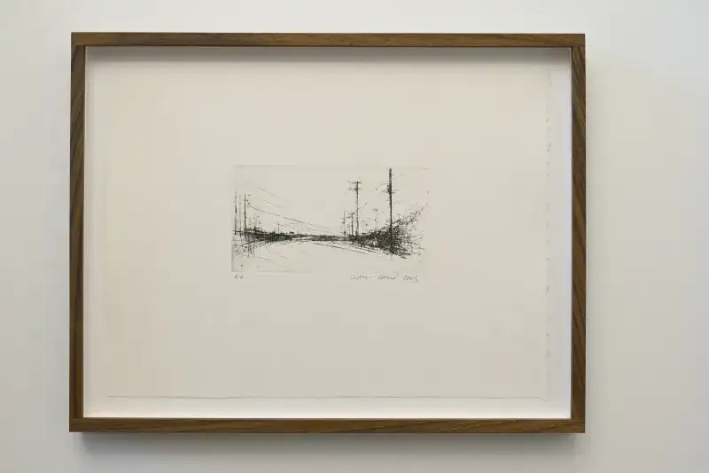 Gravure Stade, eau-forte, Cedric Carre, Villa Sonneville, refG02