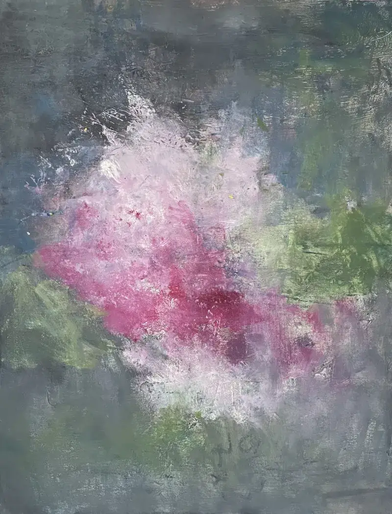 À fleur, huile sur toile, Cédric Carré, Villa Sonneville