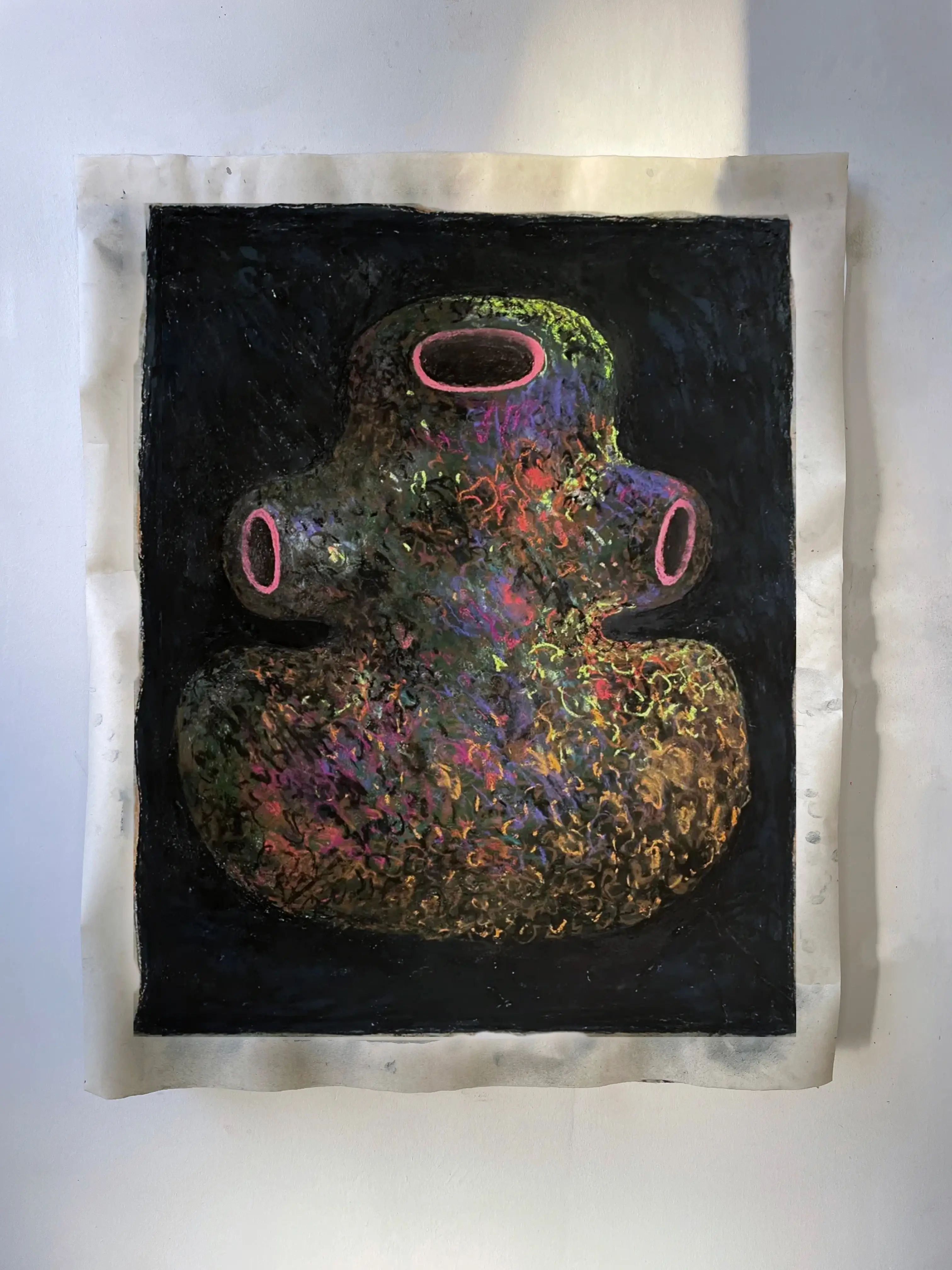 Crinoline 1, Christophe Boulanger, Pastel sur papier Kozo