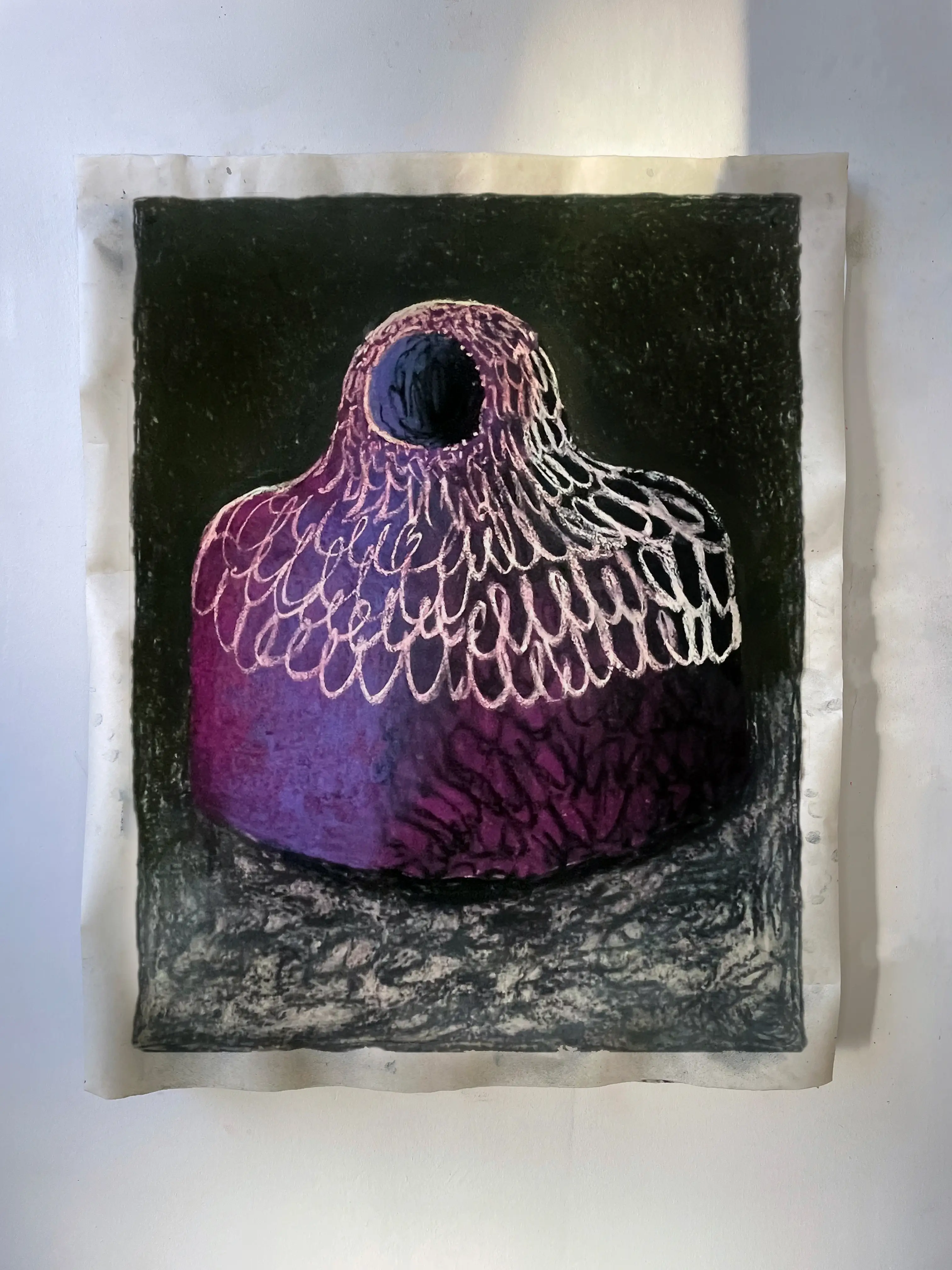 Crinoline 3, Christophe Boulanger, Pastel sur papier Kozo
