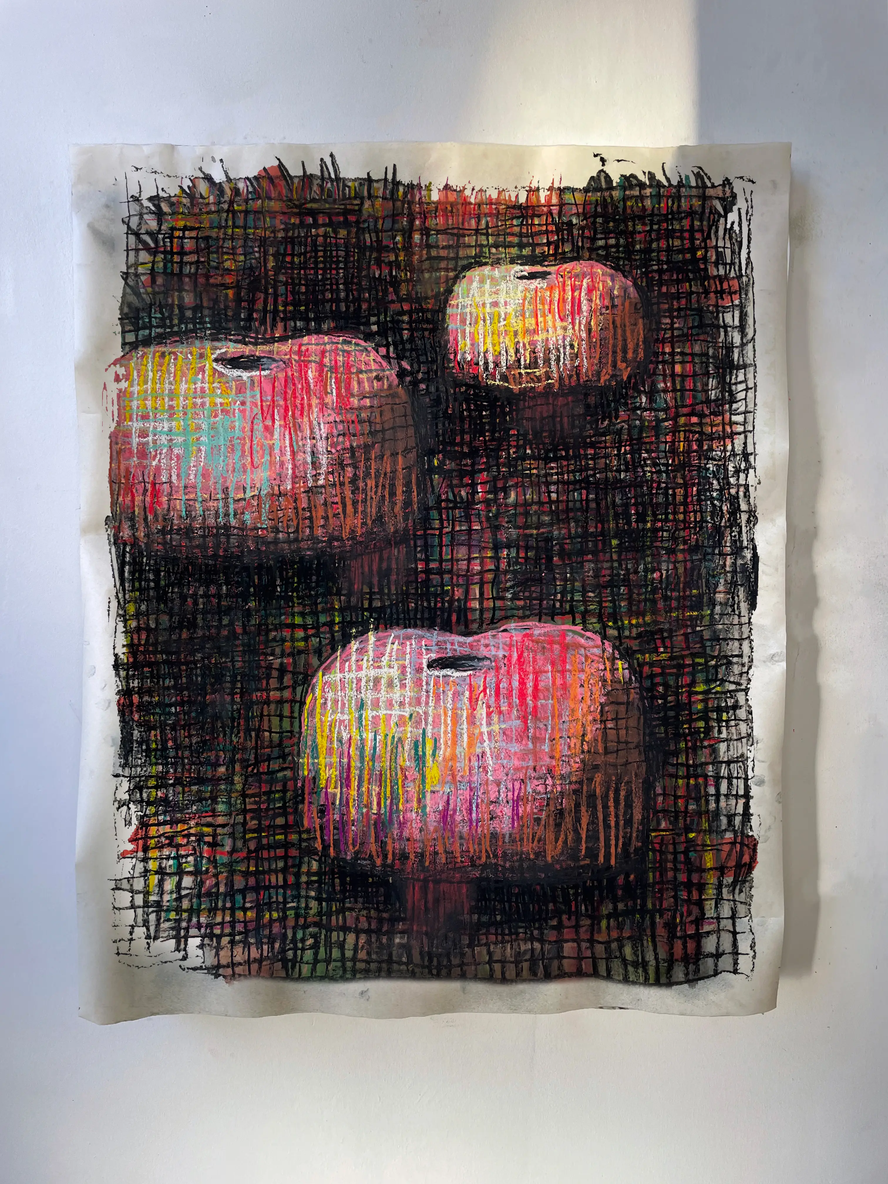 Crinoline 4, Christophe Boulanger, Pastel sur papier Kozo