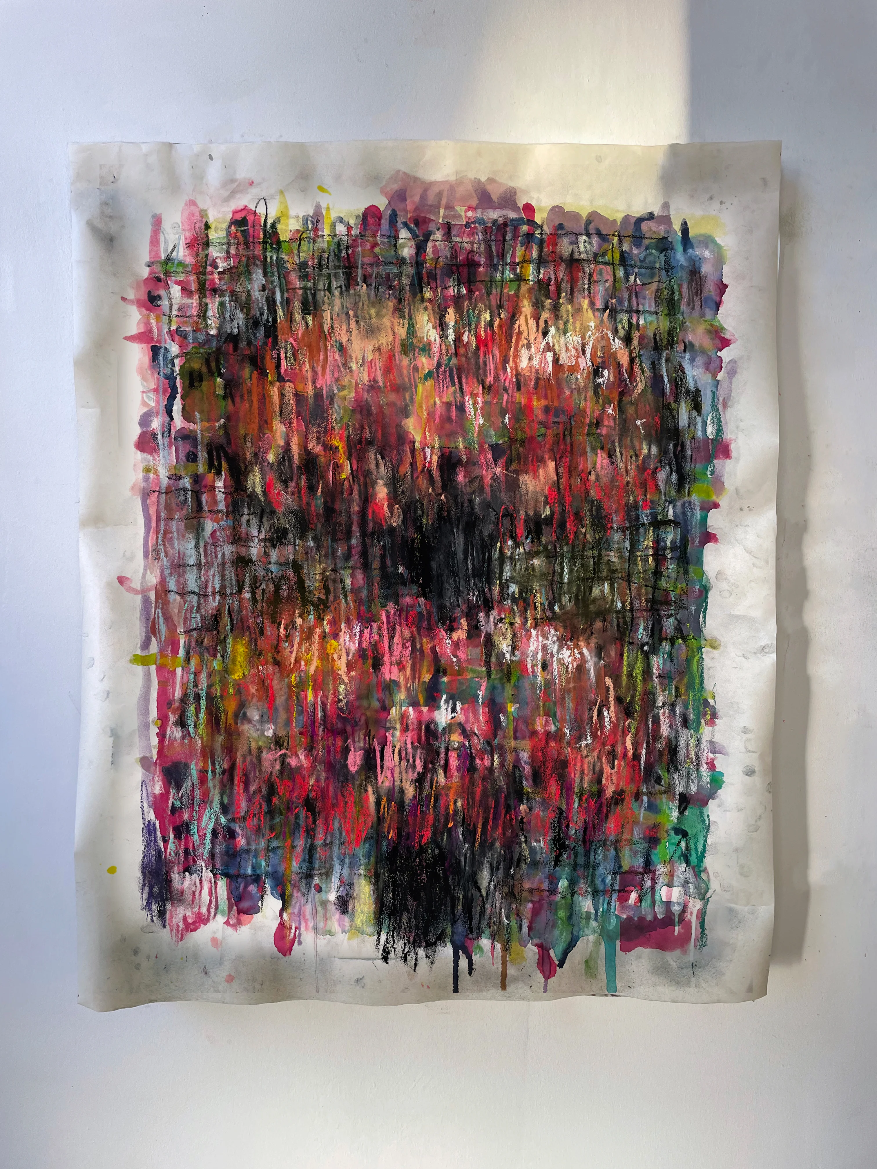 Crinoline 5, Christophe Boulanger, Pastel sur papier Kozo