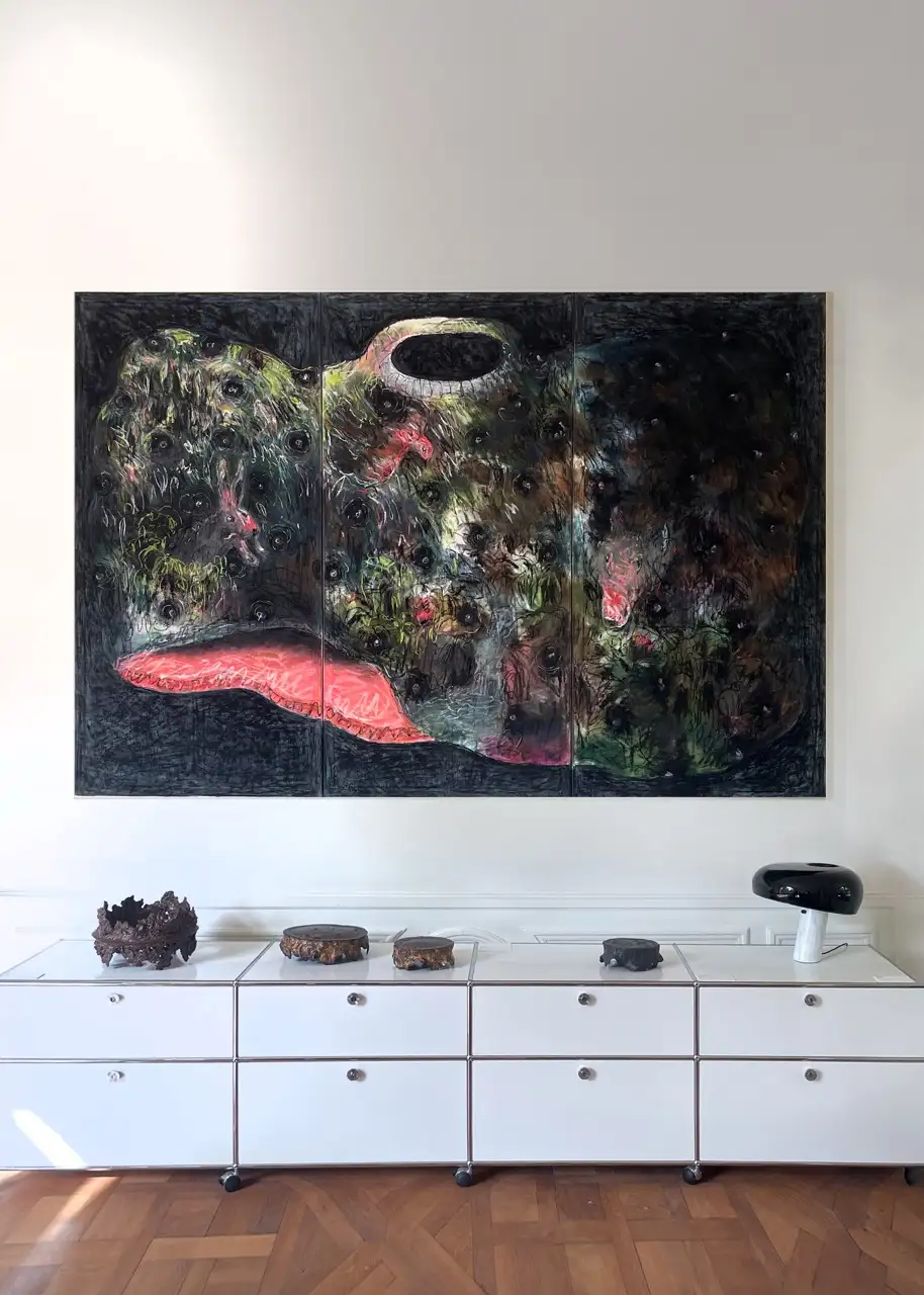 Christophe Boulanger, 2026, Ménines, Songes, Triptyque, 285 x 190 cm